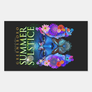 2021 Greensboro Zomerzonnewende Festival Keepsake Rechthoekige Sticker
