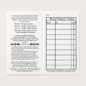 2021 Handy Wallet Card voor bloeddrukcontrole Visitekaartje (Buitenkant ongevouwen)