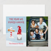 2021 Het jaar waarin we bij Gnome kerstfoto bleven Feestdagenkaart (Voorkant / Achterkant)
