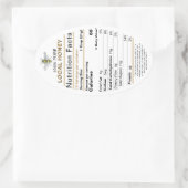 2021 Honingvoeding werkt ovaal etiket met bijen (Tas)