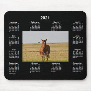 2021 Horse Neon Calendar van Janz Muismat
