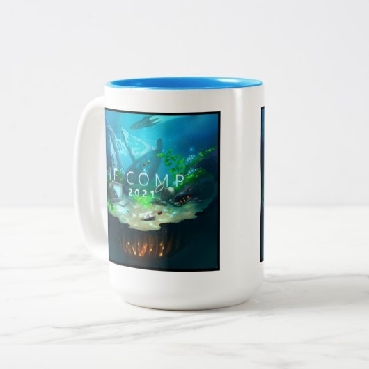 2021 IFComp Two-Tone Large Coffee Mok (Voorkant links)