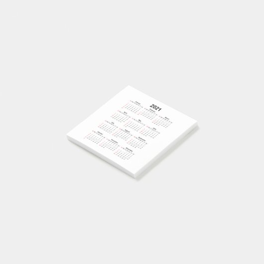 2021 Jaar Agenda Post-it® Notes (Schuin)
