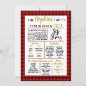 2021 Jaar in de review, Familie Evenementen Kerstr Feestdagenkaart (Voorkant)