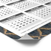 2021 Jaar kalender - Elegant Donker Poster (Hoek)