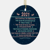 2021 jaar, kerstquarantaine keramisch ornament (Rechts)