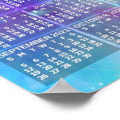 2021 Jaar Maandelijkse Kalender Boho Waterverf 3 F Poster (Hoek)