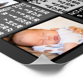 2021 Jaar Maandelijkse Kalender Fotocollage Mod Zw Poster (Hoek)