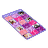 2021 jaar Maandelijkse kalender Kute Mod Foto Coll Magneet (Rechterzijde)