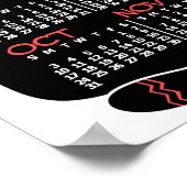 2021 Jaar Maandelijkse Kalender Midden-Eeuwse Zwar Poster (Hoek)