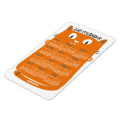 2021 Jaar Maandelijkse kalender Oranje Kat uit de  Magneet (Linkerzijde)