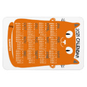 2021 Jaar Maandelijkse kalender Oranje Kat uit de  Magneet (Horizontaal)