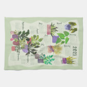 2021 Jaar Planten keukenhanddoek voor Planten binn (Horizontaal)