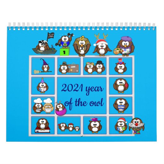 2021 jaar van de uil kalender (Hoes)