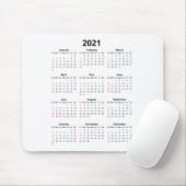2021 jaarkalender Basic Muismat (Met muis)