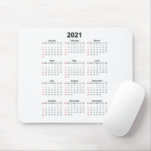 2021 jaarkalender Basic Muismat