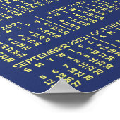 2021 Jaarkalender Sterrennacht of Voeg uw foto toe Poster (Hoek)