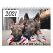 2021 Jade & Jasper the Sable GSD's Calendar Kalender (Hoes)
