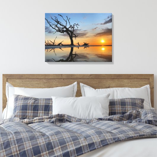 2021 jekyll eiland sunrise #4 canvas (Insitu (Slaapkamer))