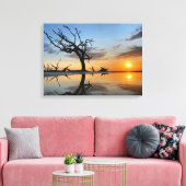 2021 jekyll eiland sunrise #4 canvas afdruk (Insitu (Woonkamer))