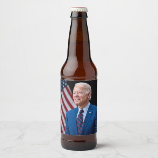 2021 Joe Biden US President Portrait Bier Etiket (Voorkant)