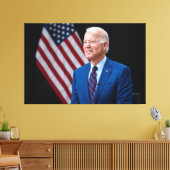 2021 Joe Biden US President Portrait Canvas Afdruk (Insitu (Woonkamer))
