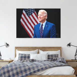 2021 Joe Biden US President Portrait Canvas Afdruk