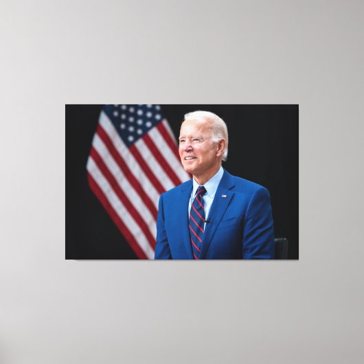 2021 Joe Biden US President Portrait Canvas Afdruk (Voorkant)