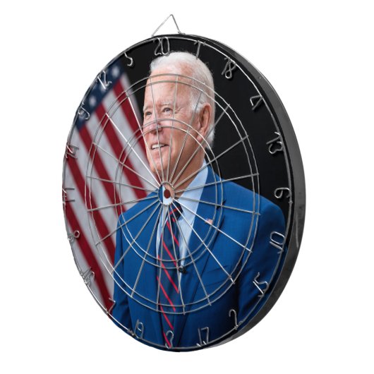 2021 Joe Biden US President Portrait Dartbord (Voorkant Rechts)