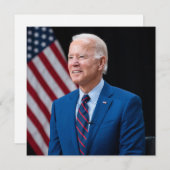 2021 Joe Biden US President Portrait Feestdagenkaart (Voorkant / Achterkant)