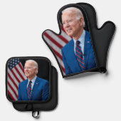 2021 Joe Biden US President Portrait Ovenwant & Pannenlap Set (Voorkant / Achterkant)