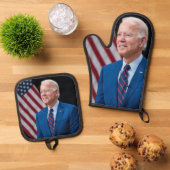 2021 Joe Biden US President Portrait Ovenwant & Pannenlap Set (Top down)