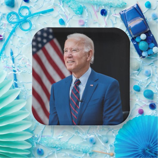 2021 Joe Biden US President Portrait Papieren Bordje (Feest)