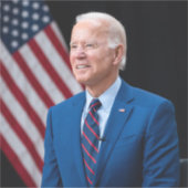 2021 Joe Biden US President Portrait Sticker (Voorkant)