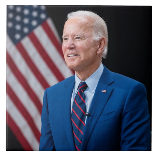 2021 Joe Biden US President Portrait Tegeltje (Voorkant)