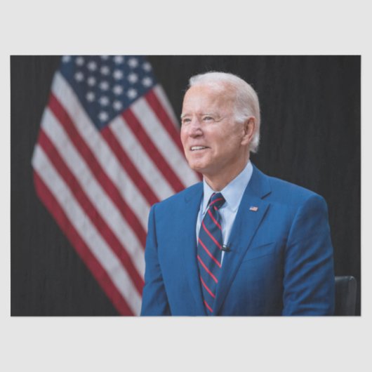 2021 Joe Biden US President Portrait Tissuepapier (Voorkant)