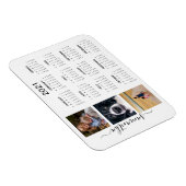 2021 Kalender Foto Monogram Handgeschreven Hele Ja Magneet (Rechterzijde)