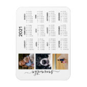 2021 Kalender Foto Monogram Handgeschreven Hele Ja Magneet (Verticaal)