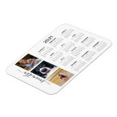 2021 Kalender Foto Monogram Handgeschreven Hele Ja Magneet (Linkerzijde)