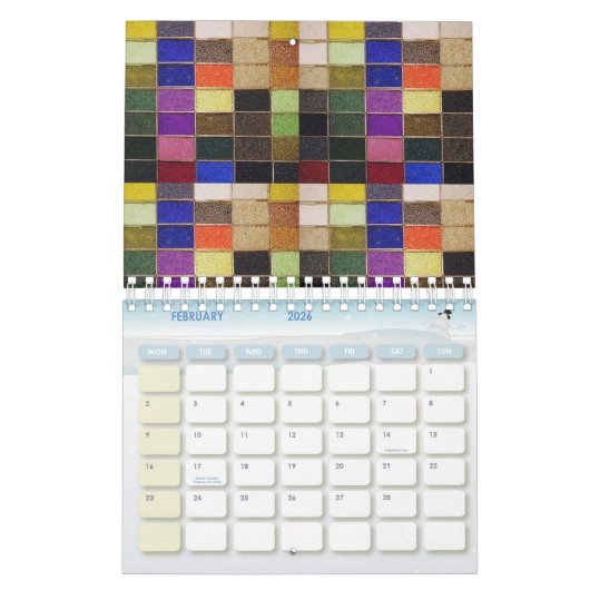 2021 Kalender kleurrijke kleuren (Feb 2026)