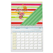 2021 Kalender Kleurrijke Strepen Opossum Bloemen (Jan 2026)