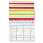 2021 Kalender Kleurrijke Strepen Opossum Bloemen (Jan 2026)