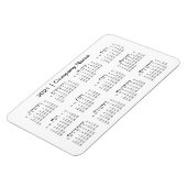 2021 Kalender met de Wit Naam van bedrijf Magneet (Linkerzijde)