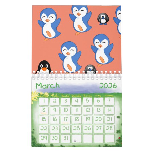 2021 Kalender Pinguïn (Mar 2026)