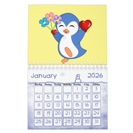 2021 Kalender Pinguïn Liefde (Jan 2026)