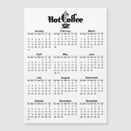 2021 Kalender Retro Hot Coffee Signage Magnetisch