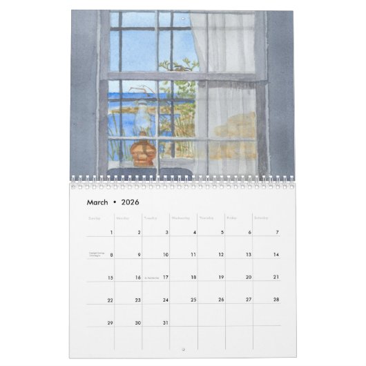 2021 Kalender Roseann-server Waterverf/acryl (Mar 2026)