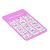 2021 Kalender voor het hele jaar Script Magneet (Rechterzijde)