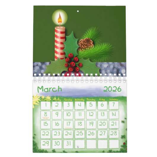 2021 Kalender Vrolijk Kerstfeest (Mar 2026)