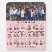 2021 Kalenderroze Persoonlijke foto NaamVet Muismat (Voorkant)